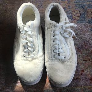 Barneys exclusive furry Vans- excellent condition